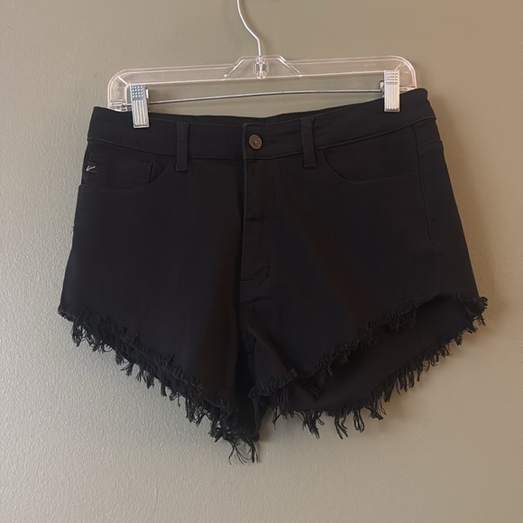 KanCan Estilo Black Cut Off Denim Distressed Jean Shorts Sz 28 W9 - Picture 3 of 4